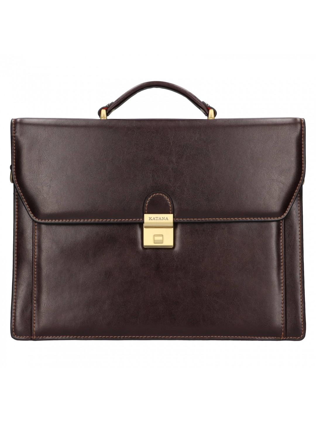 Pánská kožená aktovka Katana Hugo – tmavě hnědá